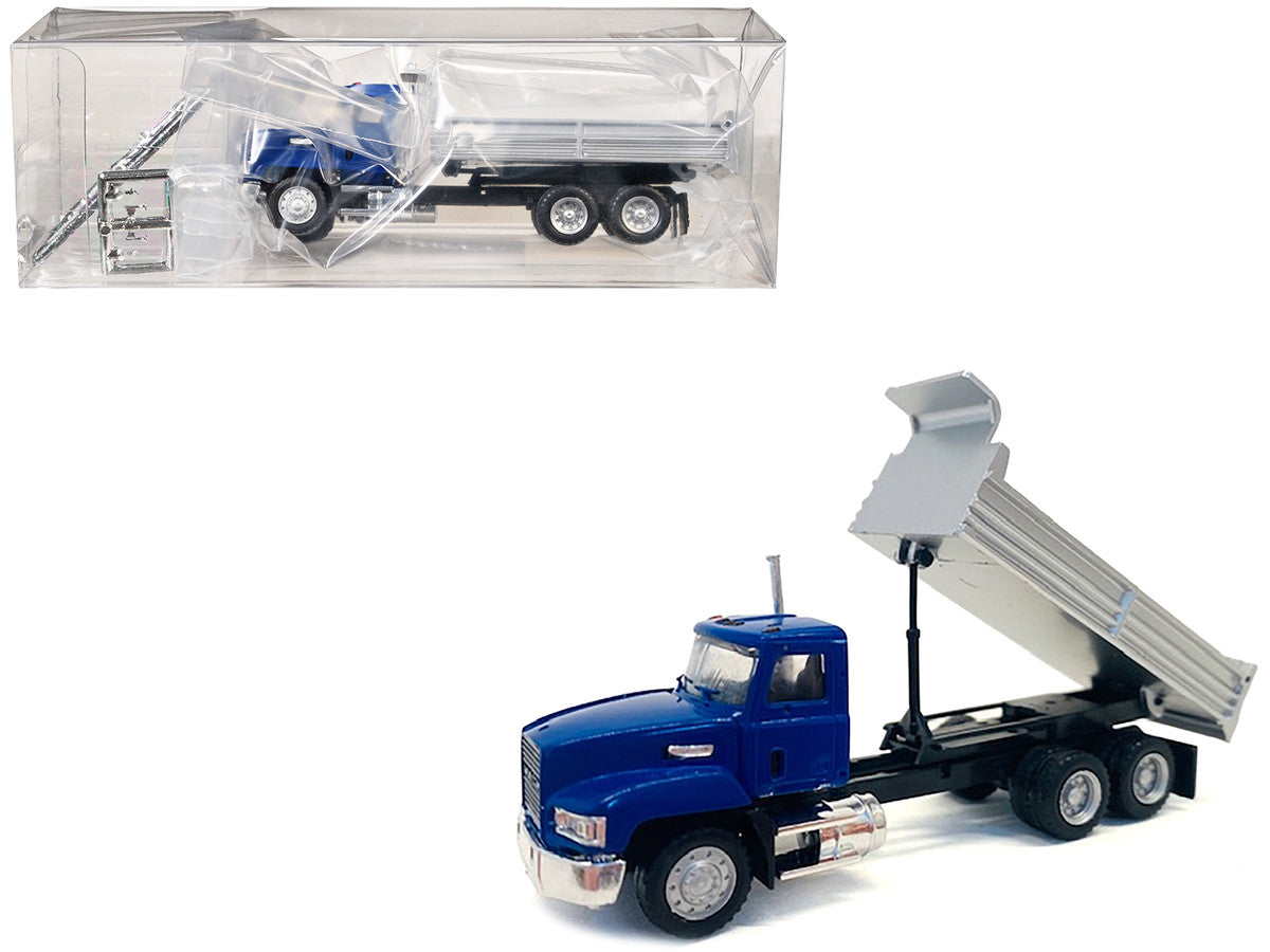 Mack Dump Truck Blue 1/87 (HO) Plastic Model Car by Promotex LuxuryLifeWay Online Store