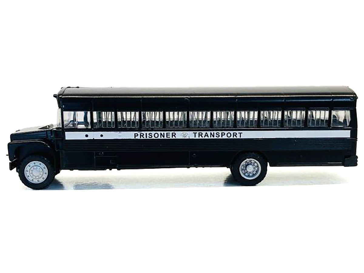 Prisoner Transport Bus Black 1/87 (HO) Plastic Model Car by Promotex LuxuryLifeWay Online Store