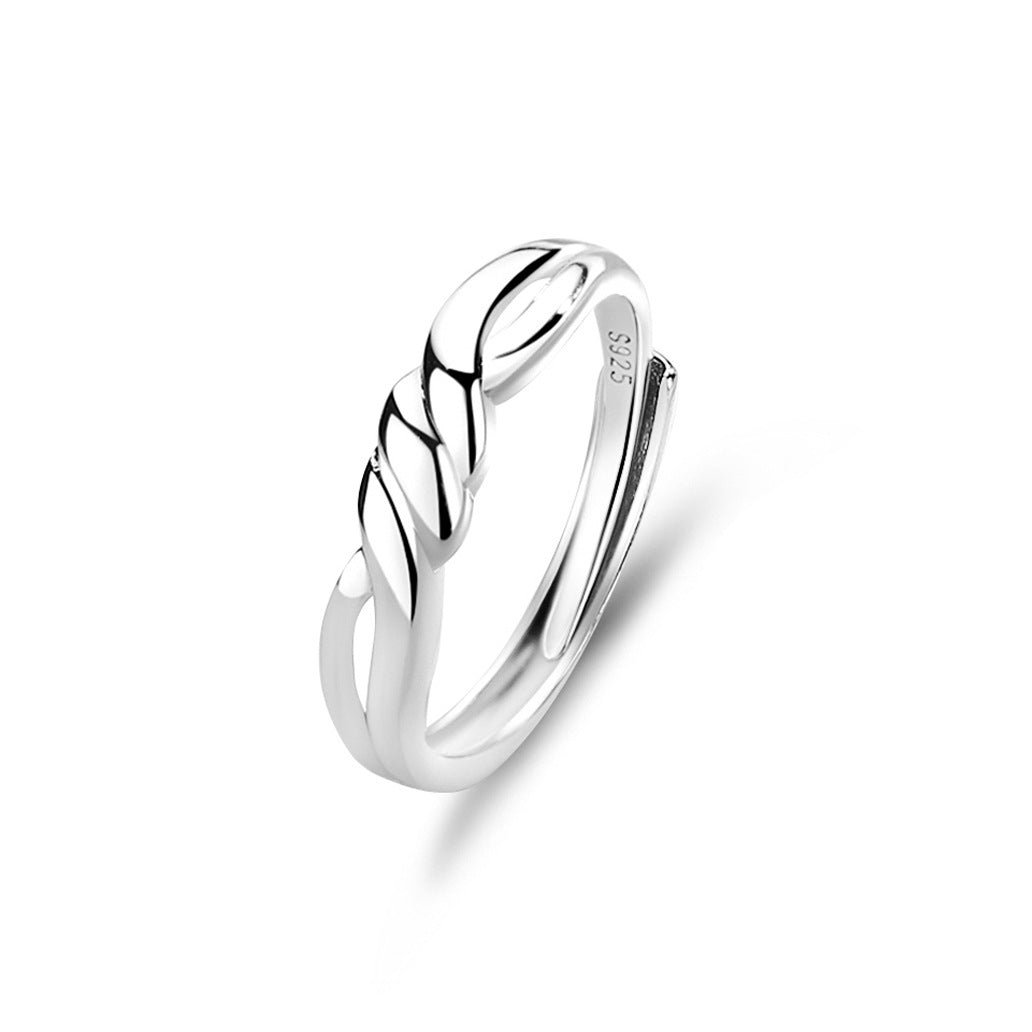 S925 Silver Adjustable Ring For Couples LadyShow.Store