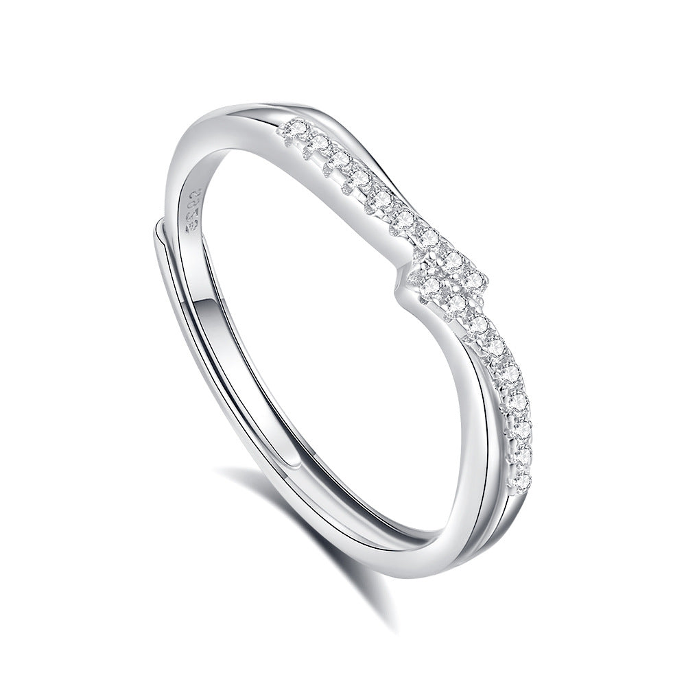 S925 Silver Adjustable Ring For Couples LadyShow.Store
