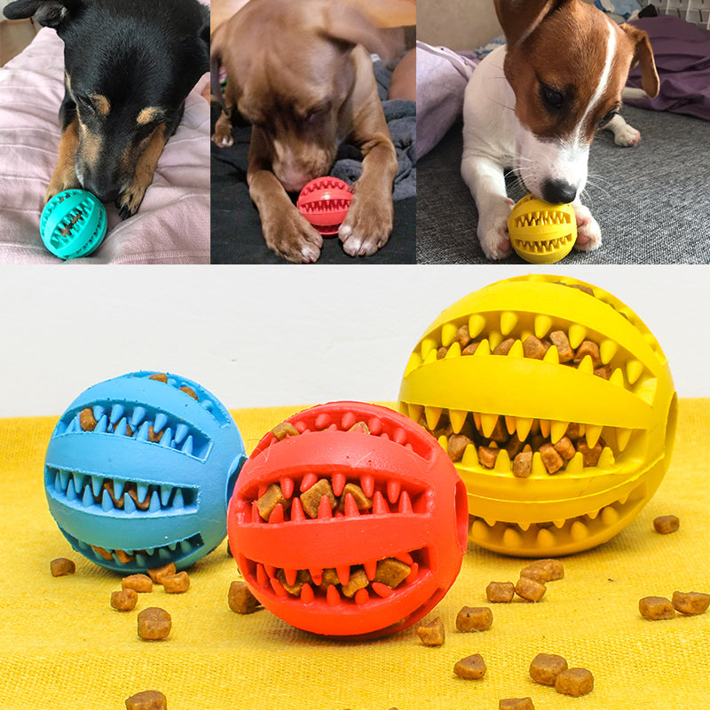 Pet Slow Feeder Dog Toy Cute Funny Rubber Dog Ball Toy Pets Fashion