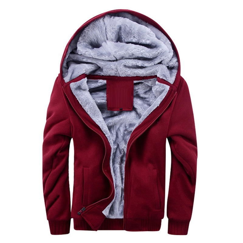 Plus Fleece Sweater Men S Casual Sport Fleece Hooded Jackets NorixaFashion.com