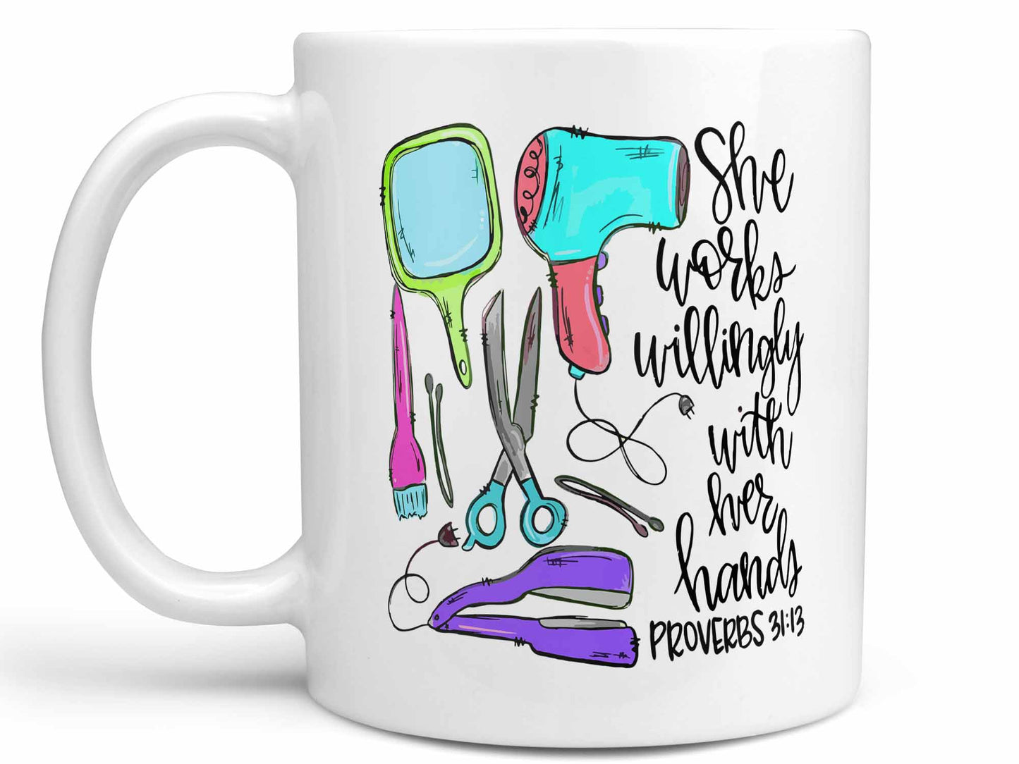 With Her Hands Stylist Coffee Mug