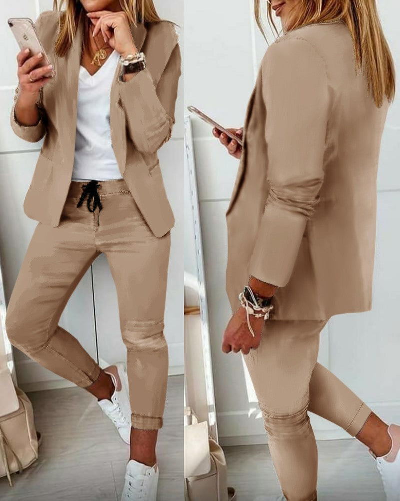 Ladies Fashion OL Suit Trousers Suit NorixaFashion.com