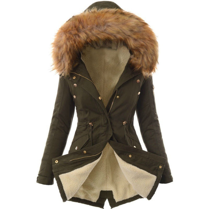 Slim Warm Hooded Padded Jacket for Women Pi-Mart