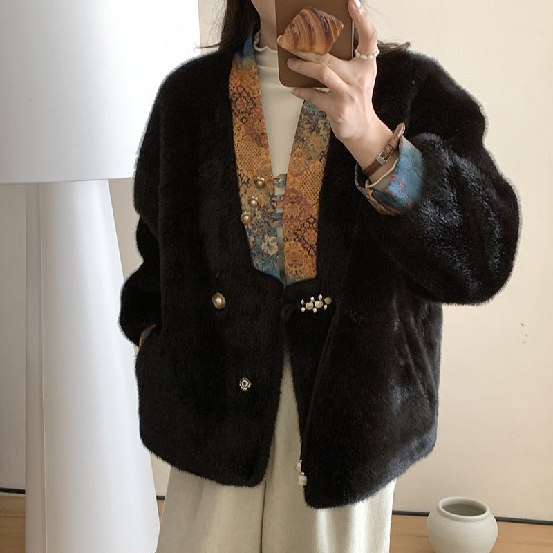 New Chinese Style Environmental Protection Mink Fashionable Coat Best YouTube Store