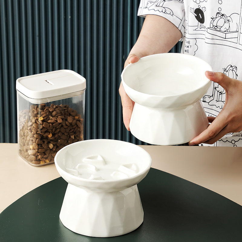 Pet Supplies Cat Bowl Protects Spine Pets Fashion