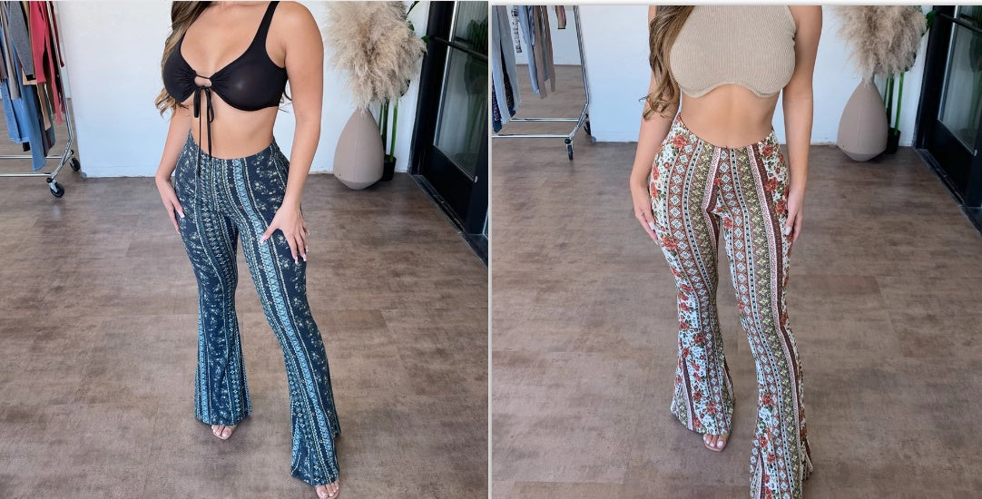 High Elastic Tight Pants Slim Sexy Print Trousers Womens Clothing LadyShow.Store