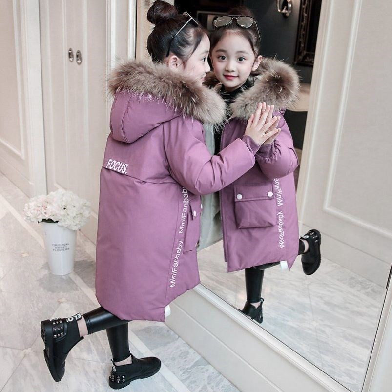 Girls' Down Jackets Anti-season Clearance Foreign Air CJD
