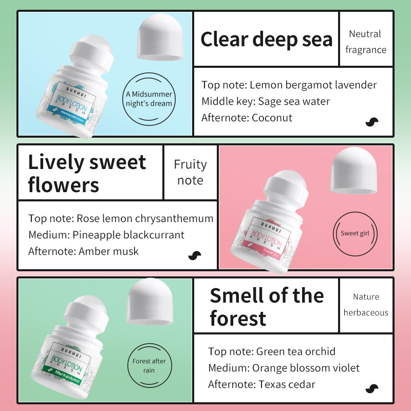 HUNMUI Roll-On Body Deodorant 30ml Tri Light Beauty