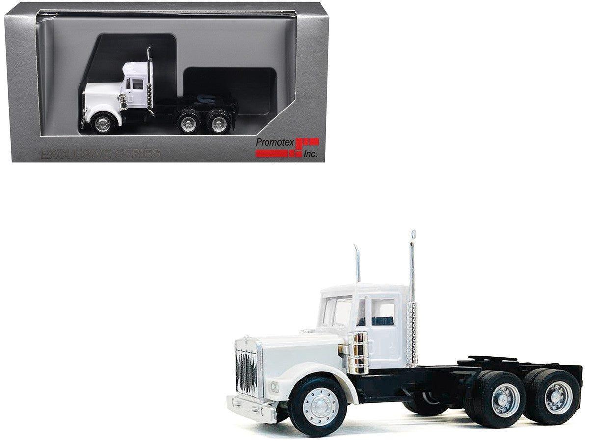 Kenworth W900 Short Day Cab White 1/87 (HO) Plastic Model Car by Promotex LuxuryLifeWay Online Store