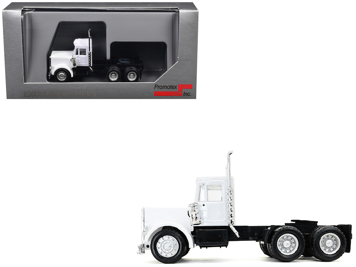 Peterbilt Short Day Cab White 1/87 (HO) Plastic Model Car by Promotex LuxuryLifeWay Online Store