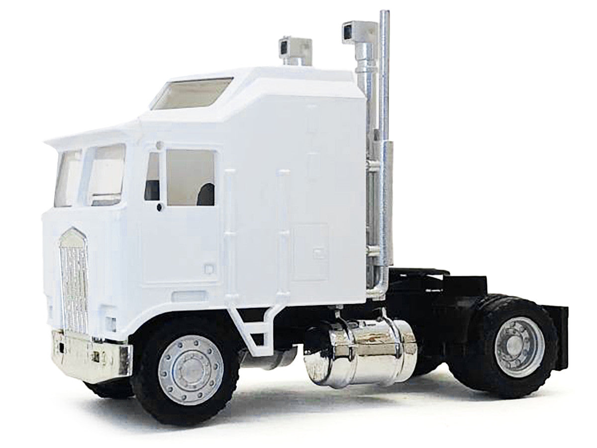 Kenworth K100 Single-Axle Truck with 5-Bar Grill White 1/87 (HO) Plastic Model Car by Promotex LuxuryLifeWay Online Store