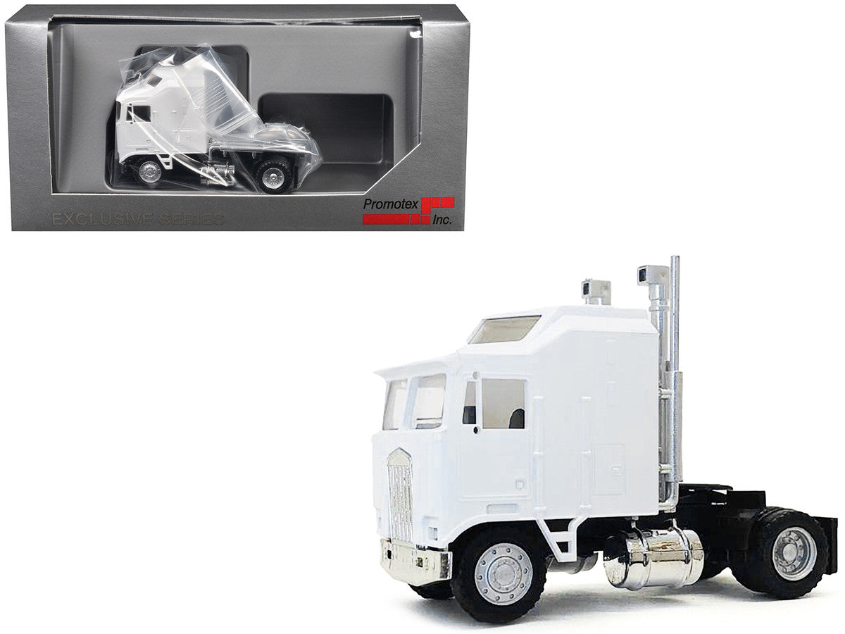 Kenworth K100 Single-Axle Truck with 5-Bar Grill White 1/87 (HO) Plastic Model Car by Promotex LuxuryLifeWay Online Store