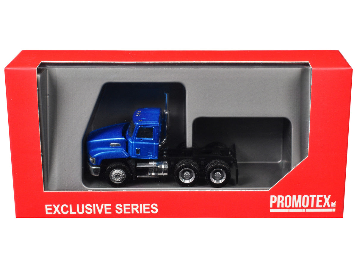 Mack 603 Short Day Cab Blue Metallic 1/87 (HO) Plastic Model Car by Promotex LuxuryLifeWay Online Store