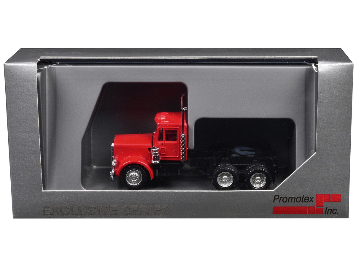 Peterbilt Short Day Cab with Updated Grill Red 1/87 (HO) Plastic Model Car by Promotex LuxuryLifeWay Online Store