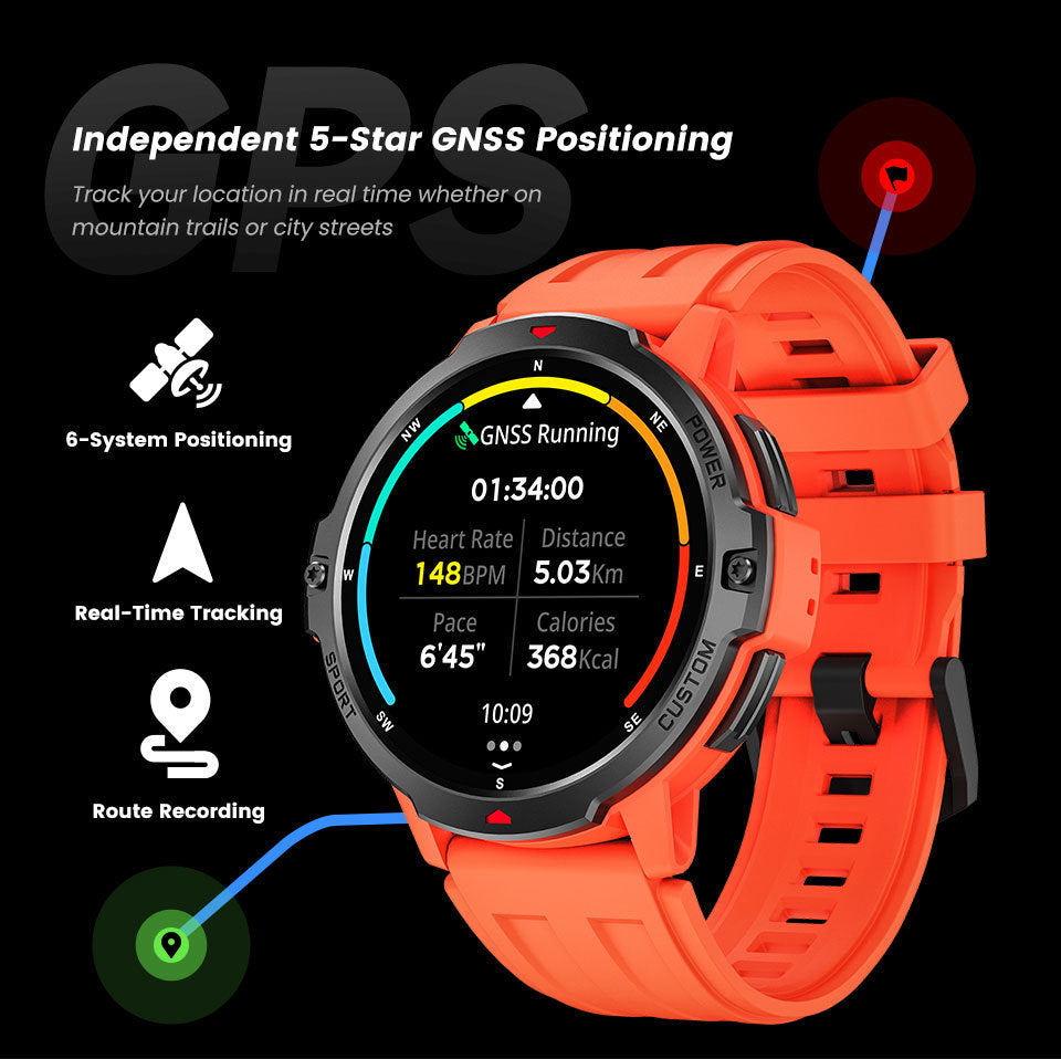 Latest Waterproof 3ATM GPS Smartwatch LadyShow.Store