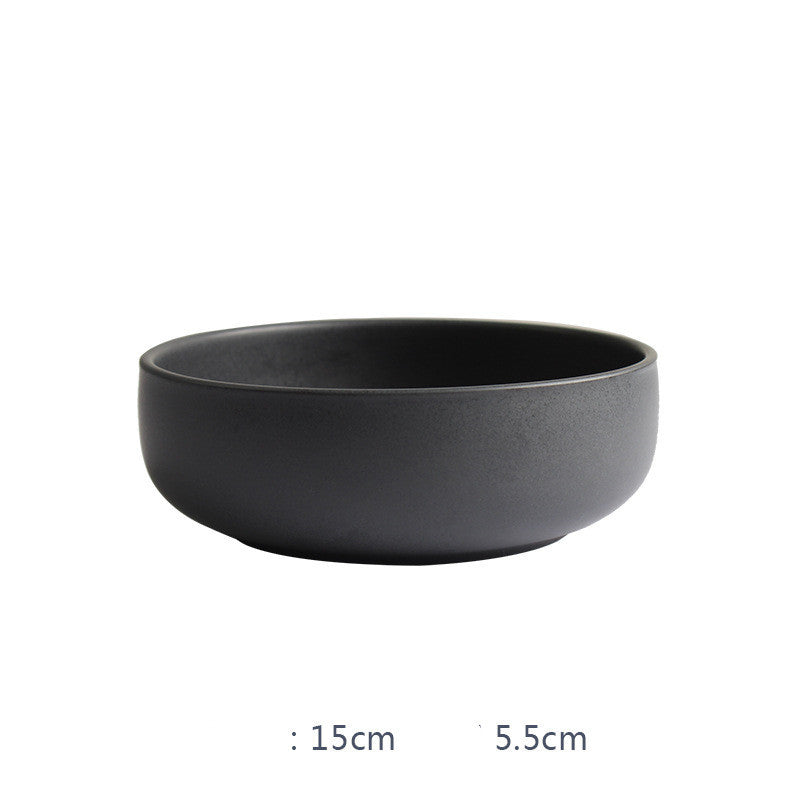 Nordic Ceramic Rice Bowl Steak Plate Deep  Household Tableware Dish Set LadyShow.Store