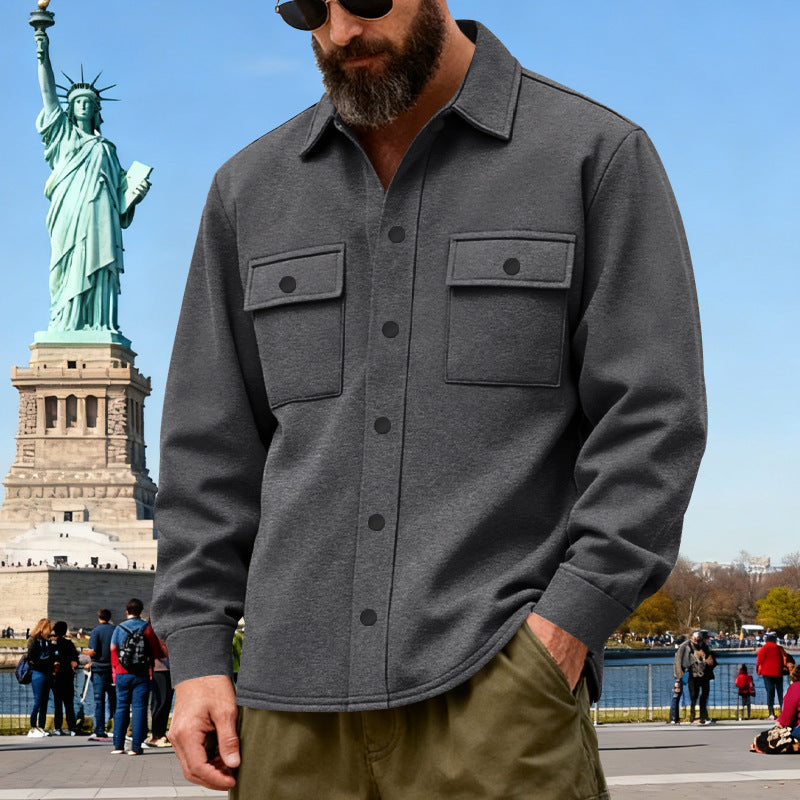 American Heavyweight Loose Fleece-lined Men's Outdoor Workwear Warm Jacket LuxuryLifeWay Online Store