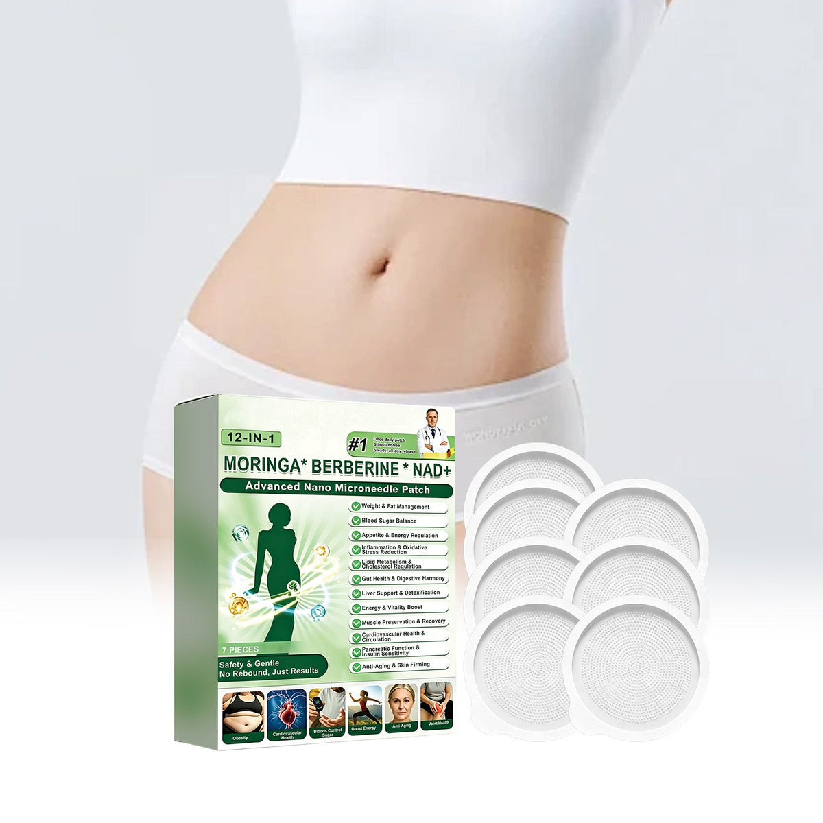 Nano Micro Needle Patch, 7 Pieces Per Box Tri Light Beauty