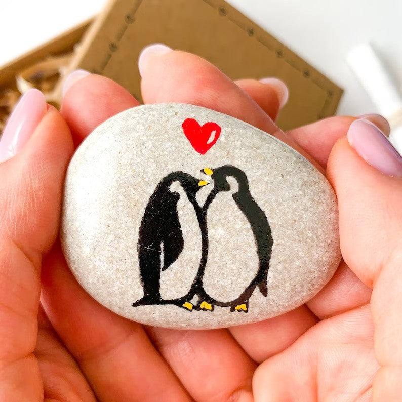 Penguin Glass Easter Bunny Decor for Mother's Day Gift LadyShow.Store