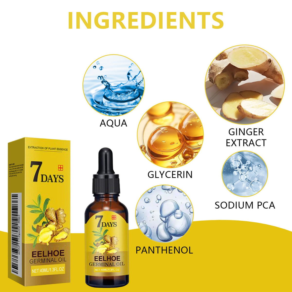 Ginger Hair Liquid 20ml 1box Tri Light Beauty