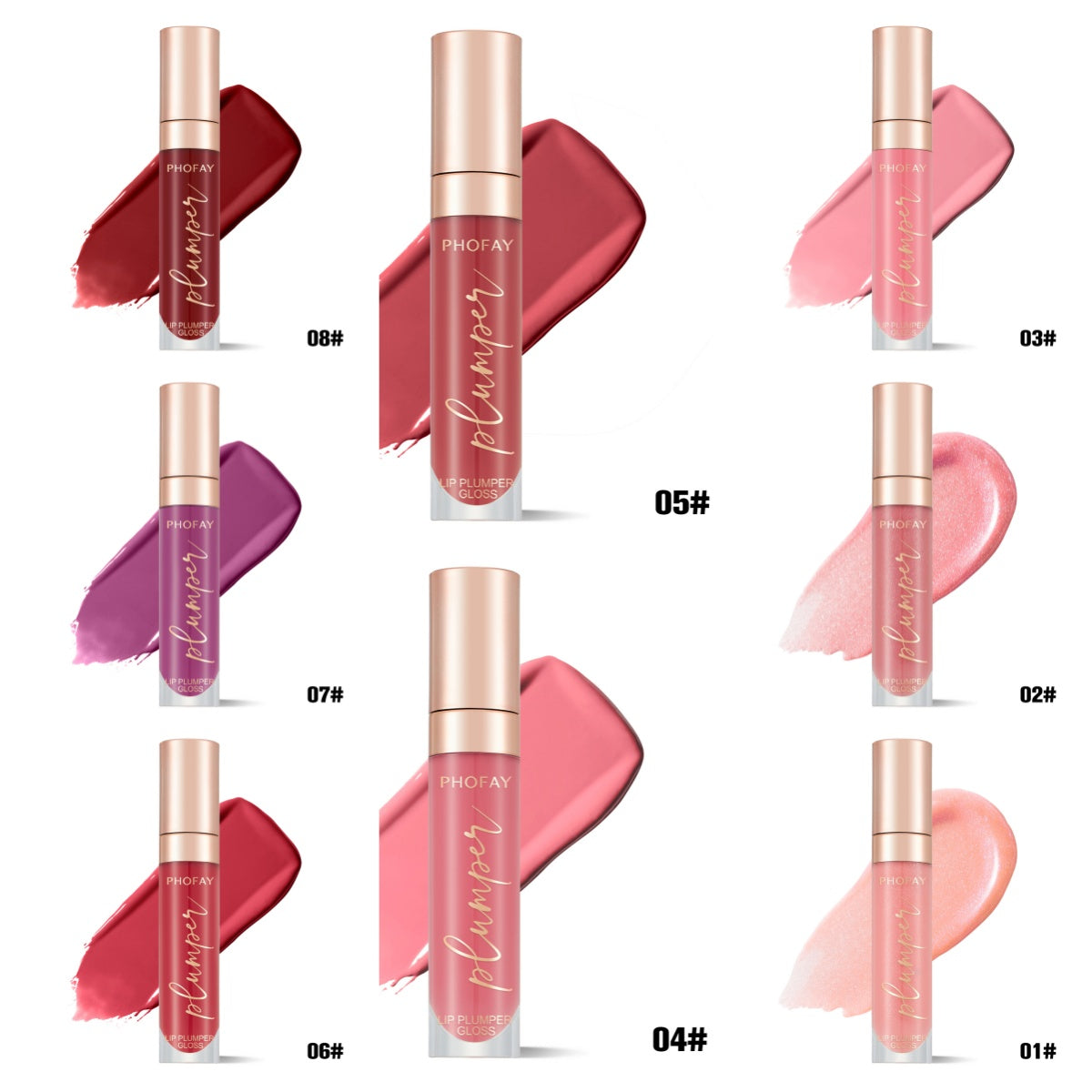 PHOFAY Shiny Lip Plumper Gloss LadyShow.Store