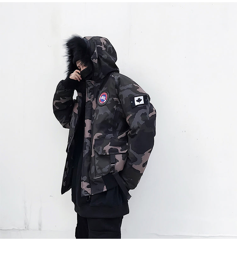 Stylish Short Hooded Warm Cotton Jacket for Men Pi-Mart
