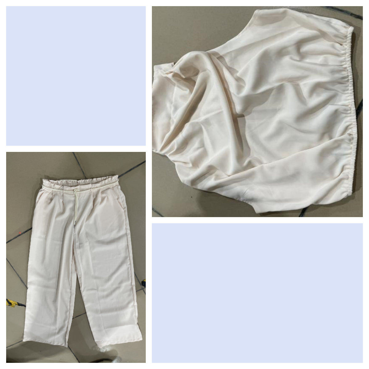 Summer Suits Casual Sleeveless Midriff-baring Top And Wide Leg Pants 2pcs Set Womens Clothing NorixaFashion.com