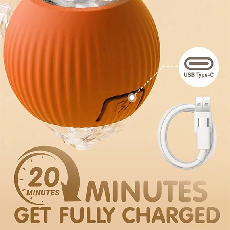 Cat Interactive Ball Toys Automatic Rolling Ball For Kitten Rechargeable Smart Pet Electric Toys With Teaser Sensor Cat Ball Toy LadyShow.Store