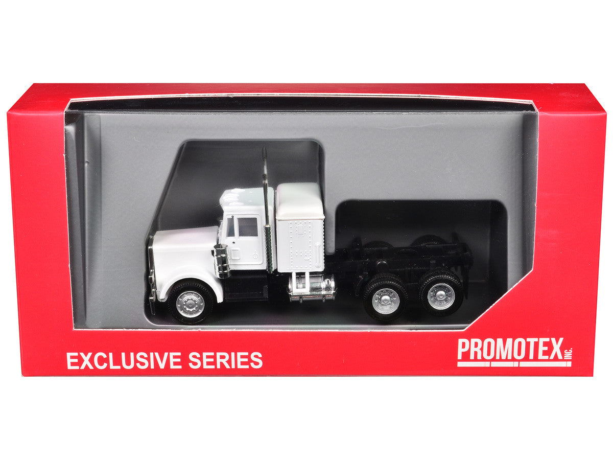 Peterbilt Long Tractor White 1/87 (HO) Plastic Model Car by Promotex LuxuryLifeWay Online Store