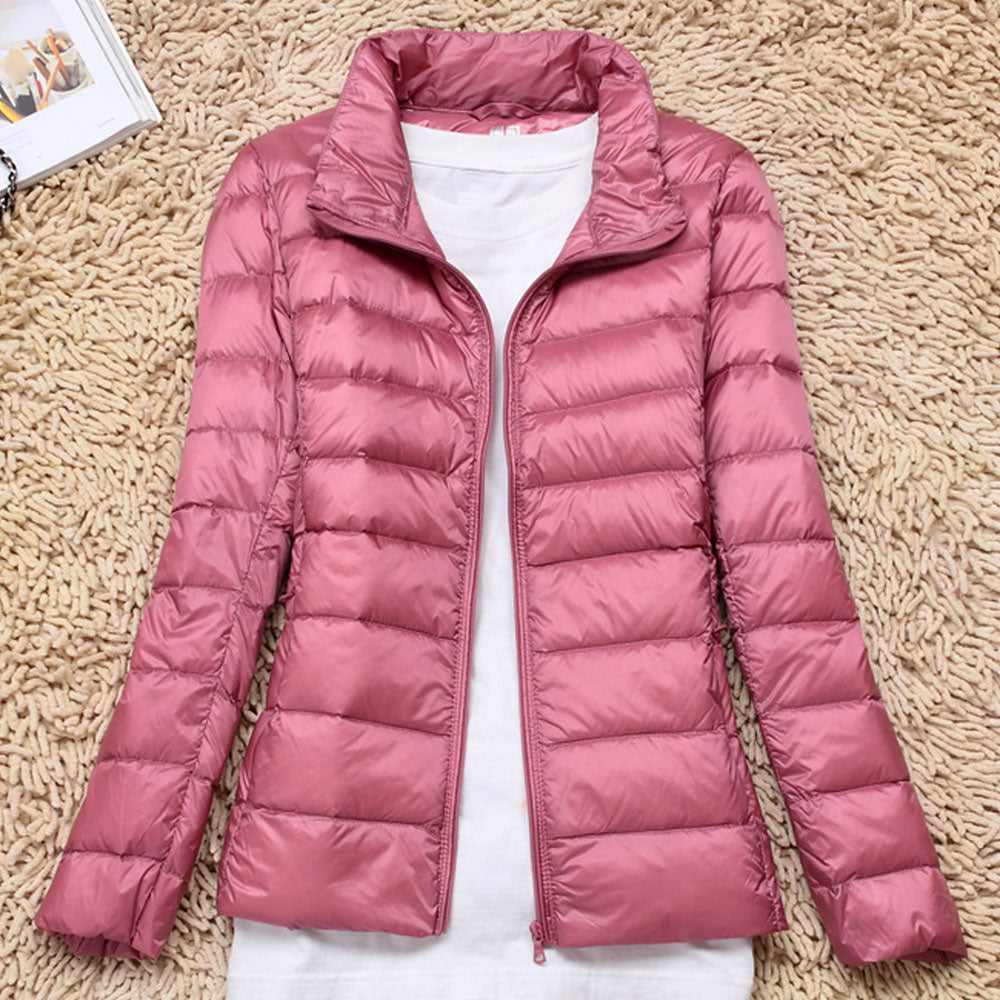 Women's Lightweight Short Stand Collar Down Jacket CJD