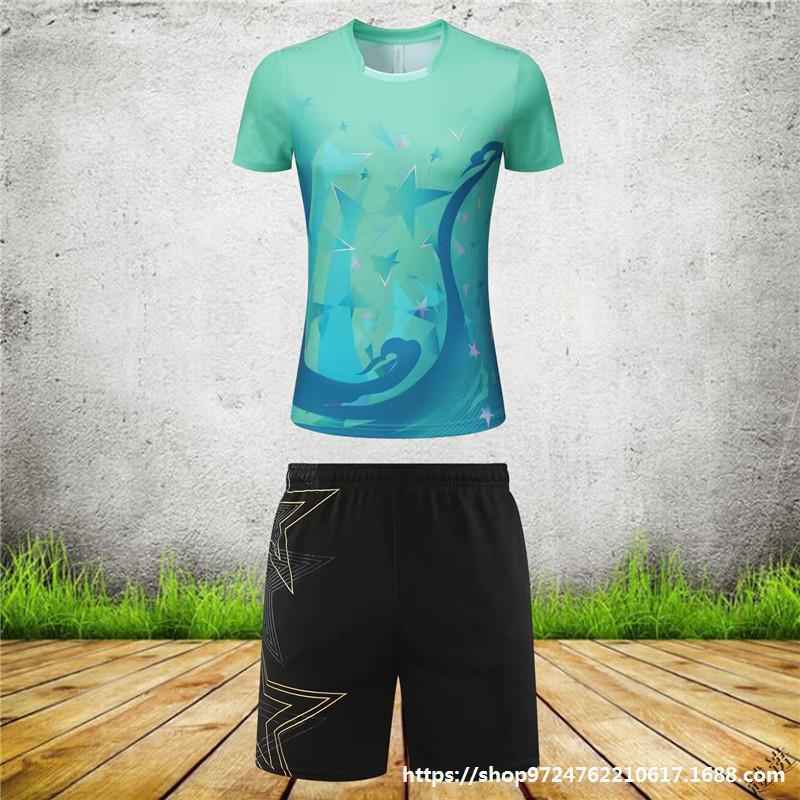 Badminton Clothes Outfit Volleyball Jacket Table Tennis Competition Short-sleeved Sportswear