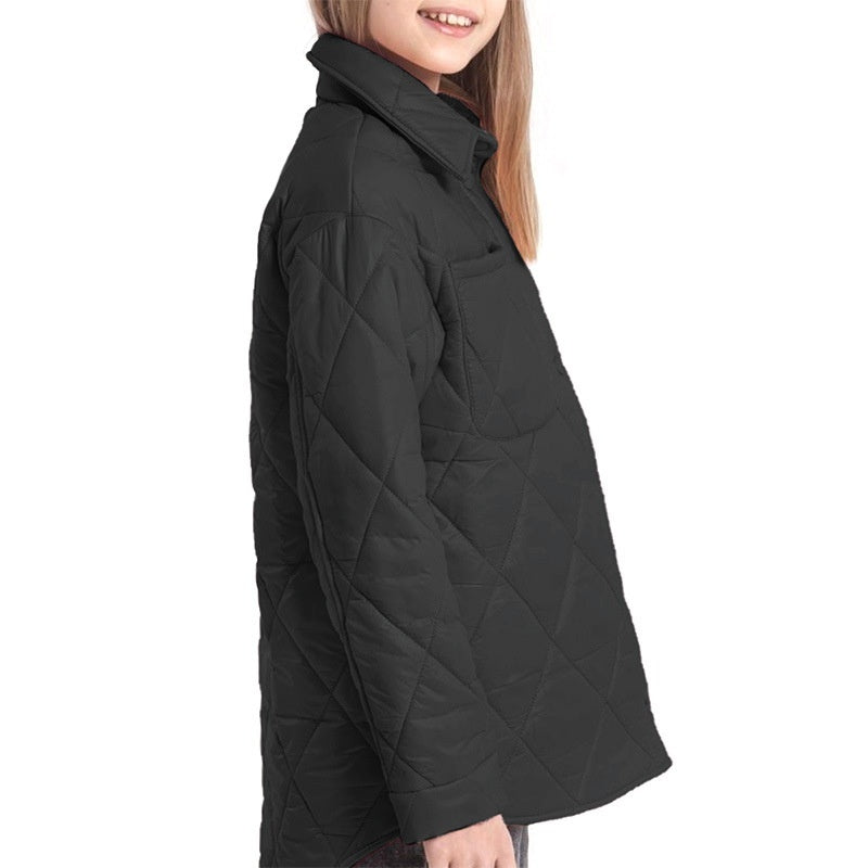 Art Loose Rhombus Cotton Clothing Cotton Coat Daughter Best YouTube Store