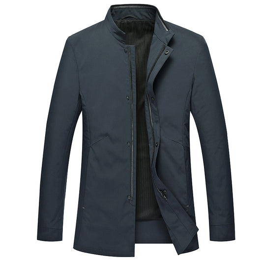 Men's Stand-Up Collar Business Casual Windbreaker Jacket Pi-Mart