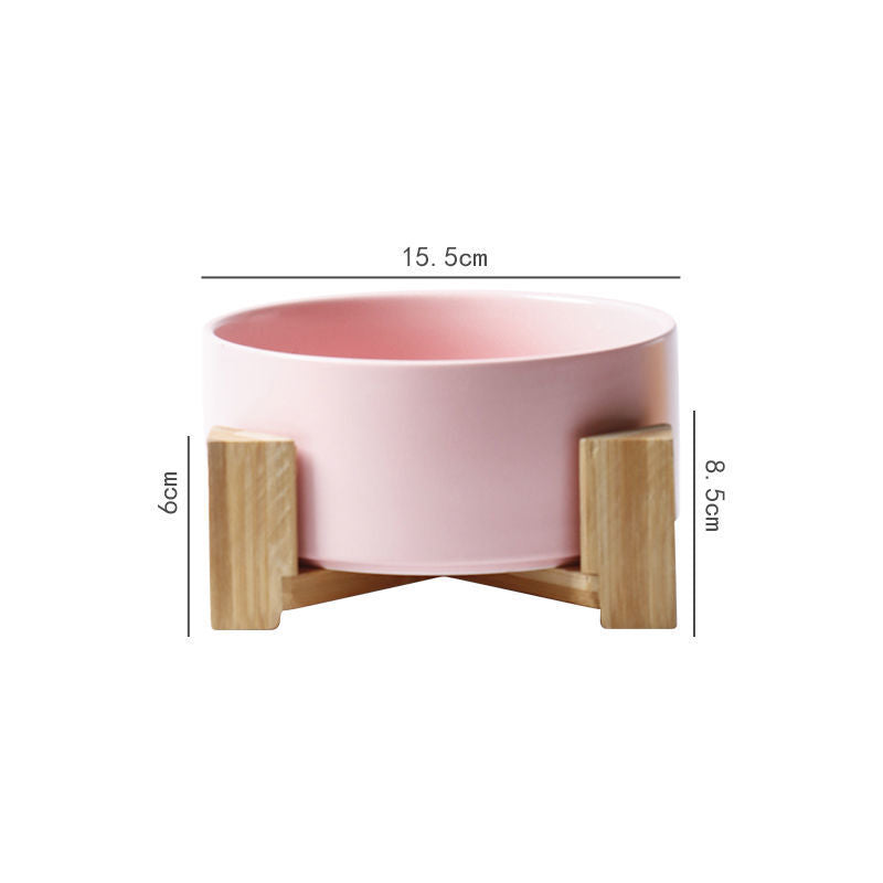 Large Capacity High Stand Ceramic Pet Bowl Pets Fashion