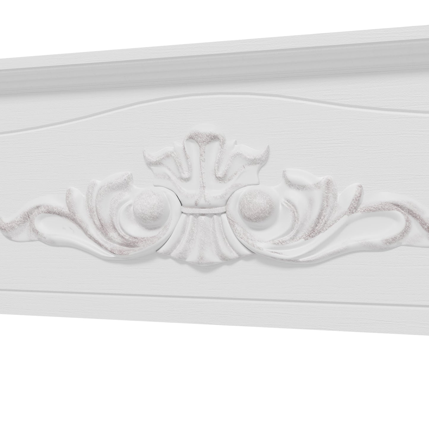 Freestanding Fireplace Surround, Modern Fireplace Mantel with Leg for Electric Fireplaces, 44.7" W x 40" H, White PearlNestDecor.com