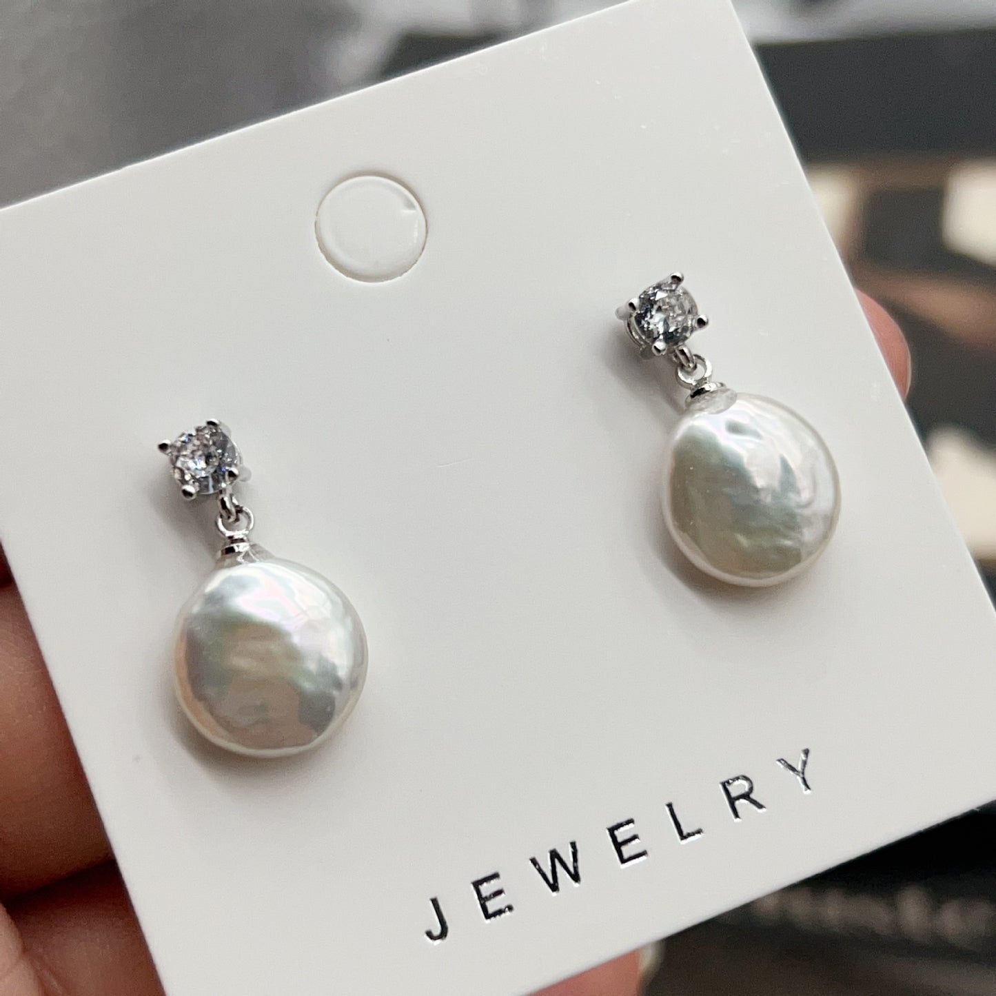 Classic Double Bead Baroque Stud Earrings