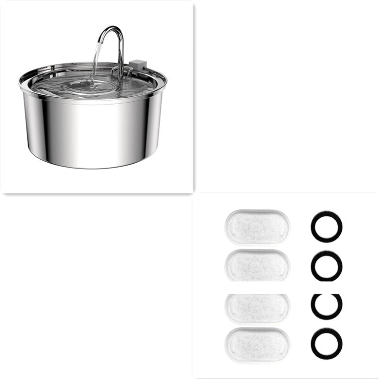 Stainless Steel Water Dispenser Automatic Fountain Pets Fashion