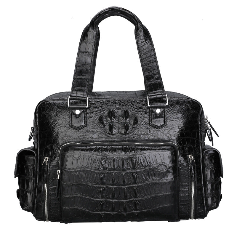 Genuine Leather Crocodile Leather Men's Luggage Bag Outdoor Travel Large Handbag LadyShow.Store