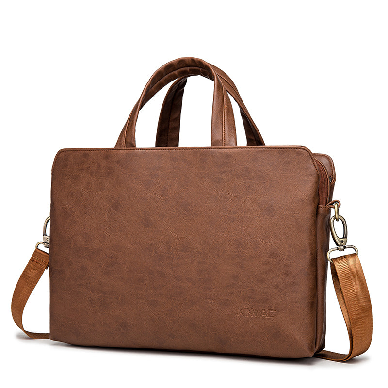 Handheld One Shoulder Business Notebook Leather Briefcase CJD