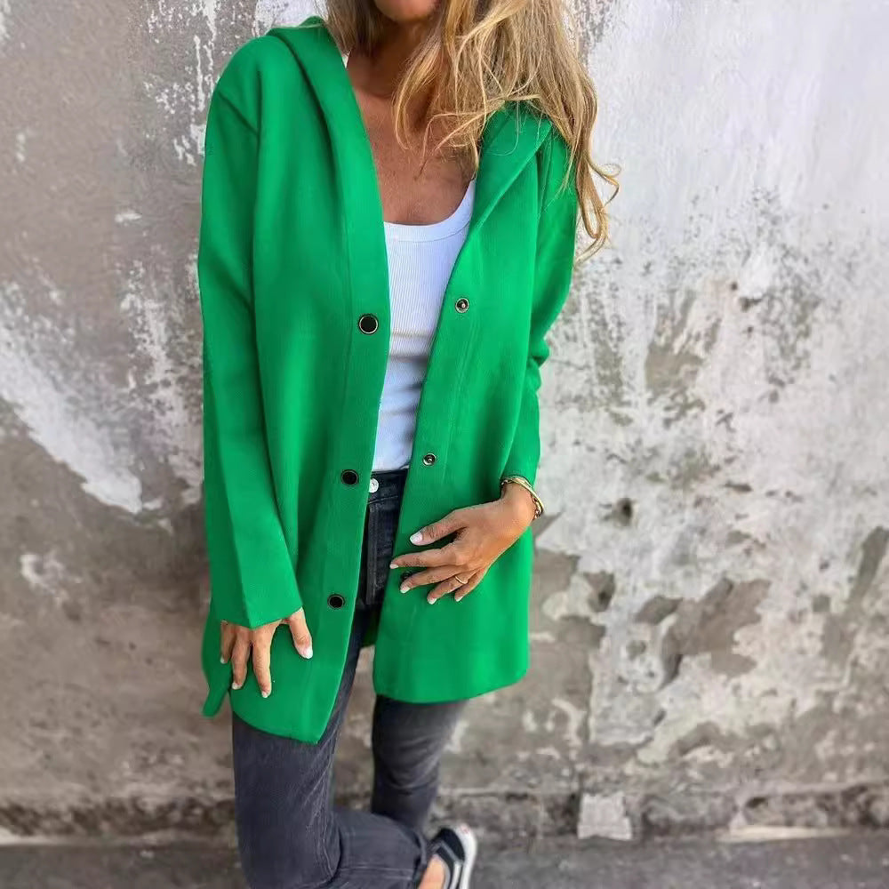 Cross-Border European And American 2026 Autumn And Winter New Fashion Long-Sleeve Solid Color Jacket For Women, Popular On Amazon And Aliexpress NorixaFashion.com