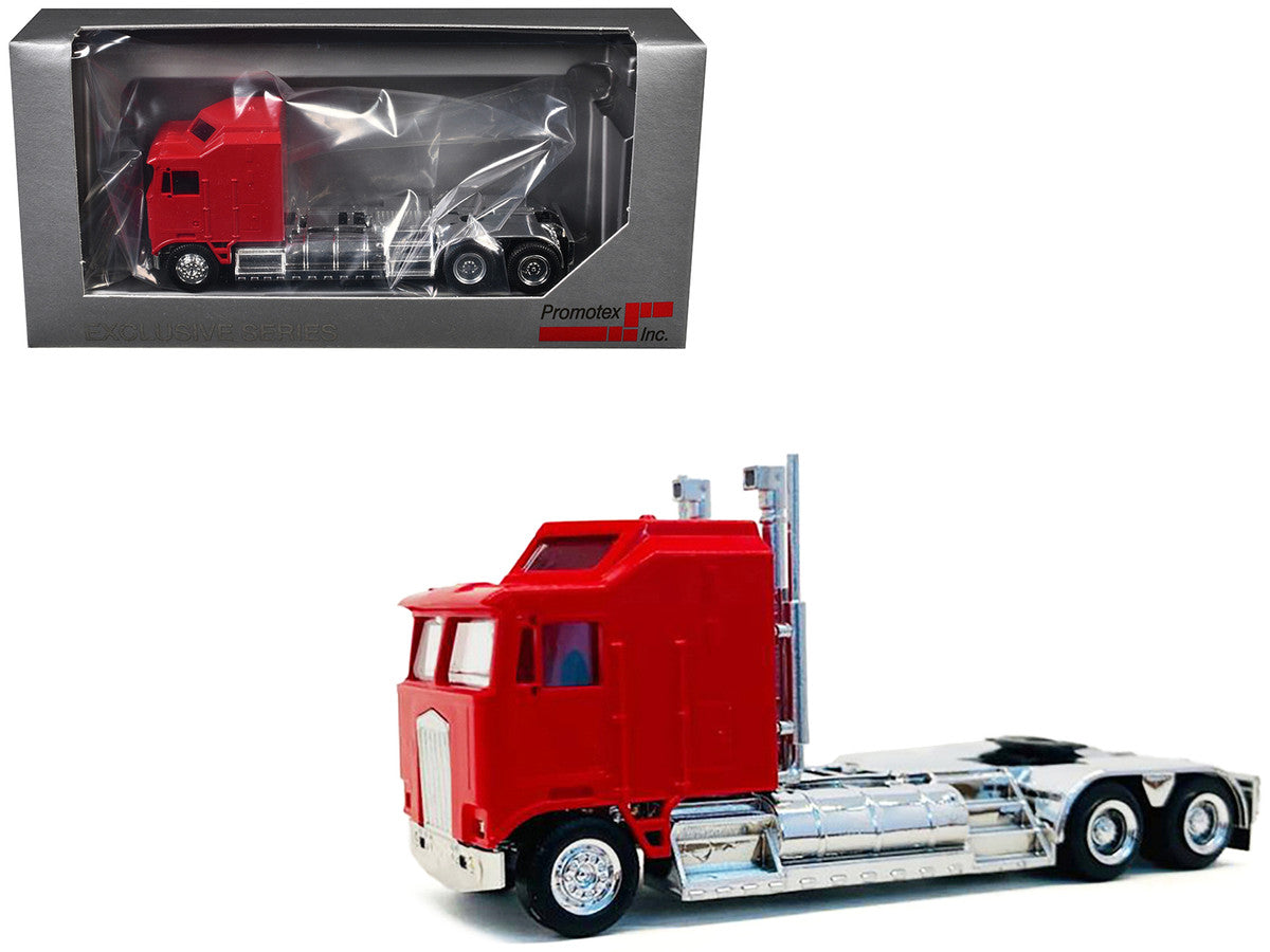 Kenworth K100 with 5-Bar Grill and XXL Chassis Red 1/87 (HO) Plastic Model by Promotex LuxuryLifeWay Online Store