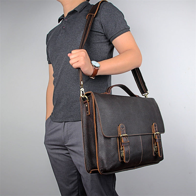 Men's Retro Casual Leather Business Briefcase CJD