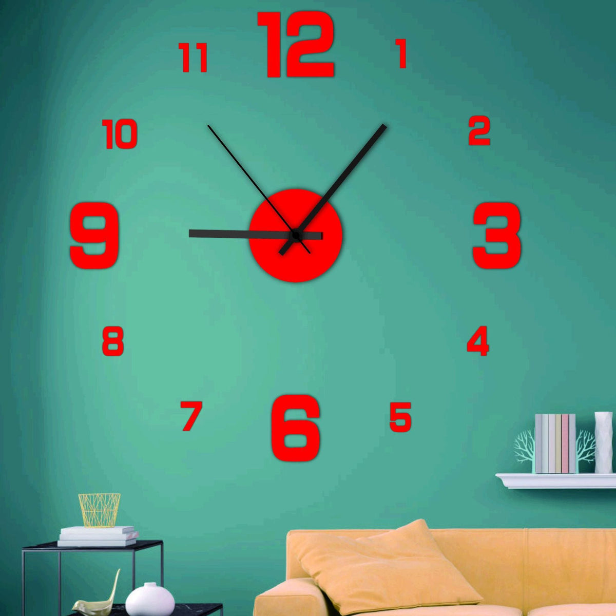 Modern Creative Personality Large Pointer Quartz Wall Clock PearlNestDecor.com
