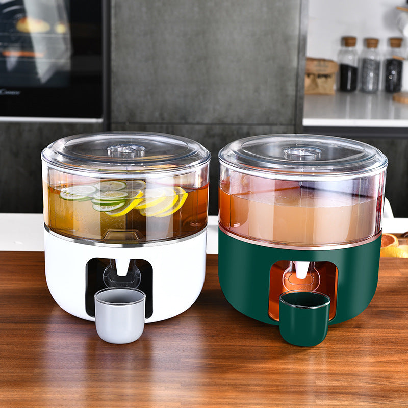 Compartment Rotatable Cold Kettle With Faucet Large Capacity PearlNestDecor.com