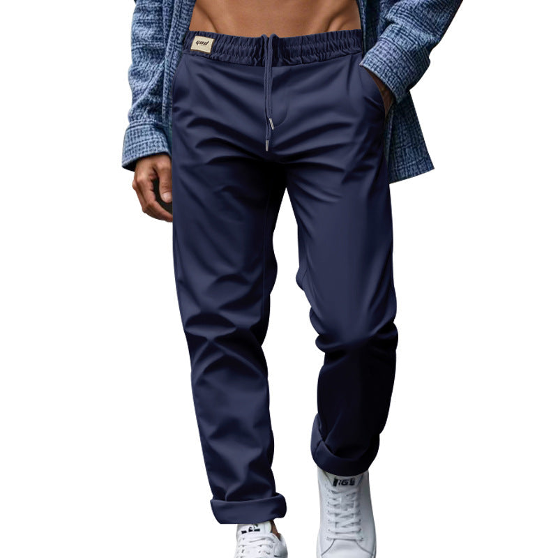 Men's Trousers With Pockets Casual Loose Comfortable Quick-drying Waist-tied Pants NorixaFashion.com