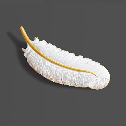 Mute Wall Clock Nordic Style Creative Living Room Background Wall Feather Clock PearlNestDecor.com