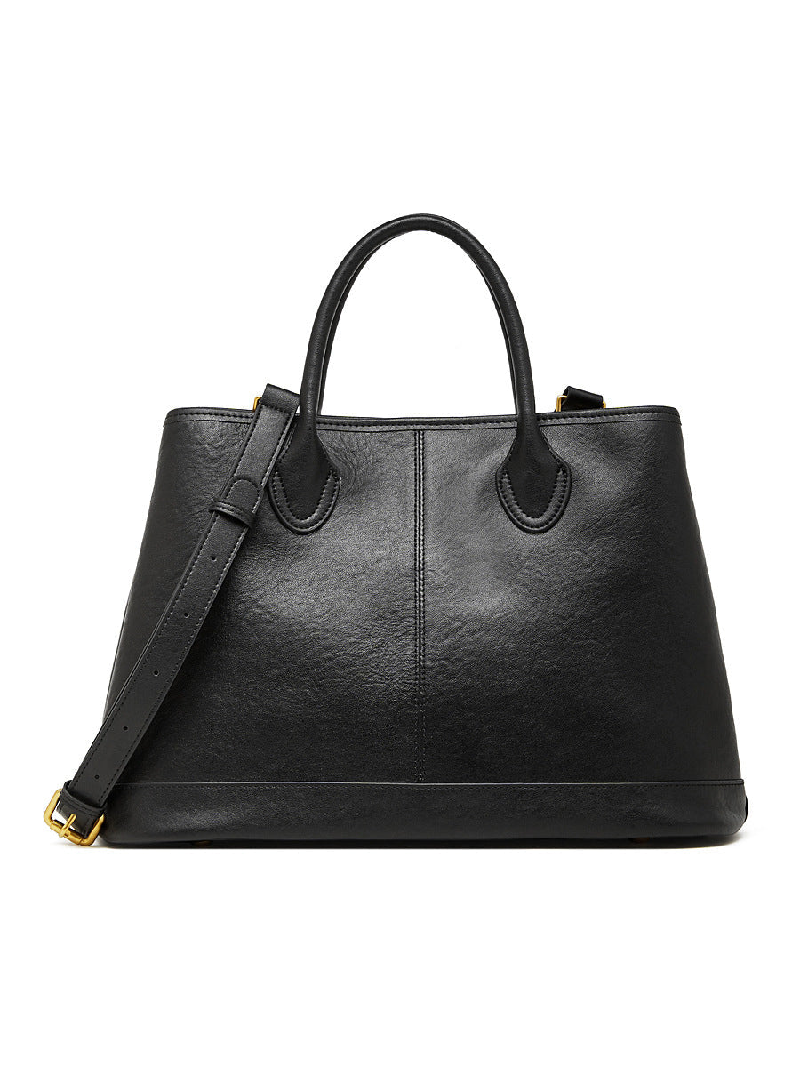 Simple High-Capacity Top-Grain Leather ToteCrossbody Bag For Women LadyShow.Store