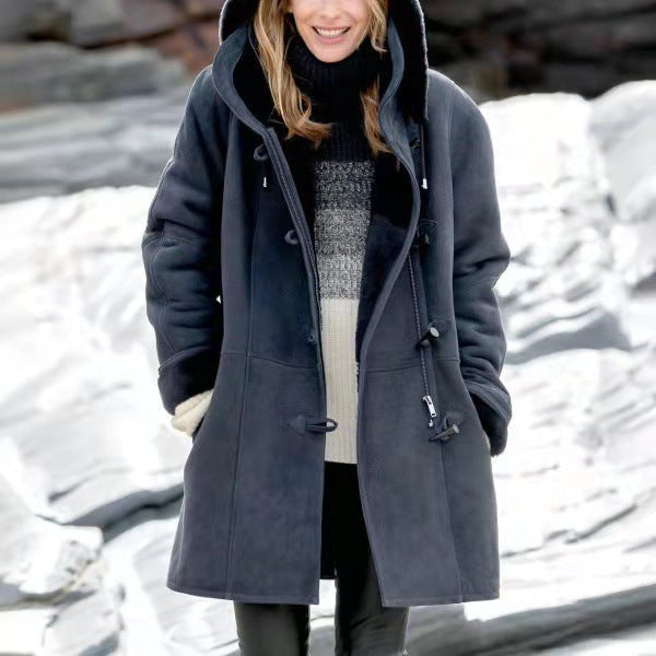 Women's Mid-length Windbreaker Coat Coat Warm Top LadyShow.Store